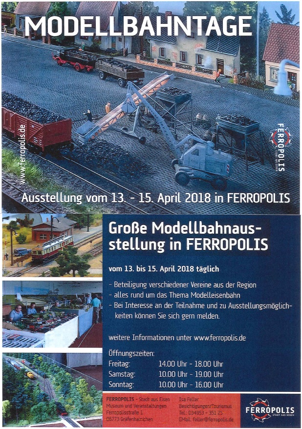 Plakat Modellbahntage in FERROPOLIS