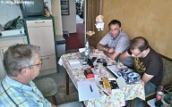Die Planungsrunde zu Gast bei Frank.