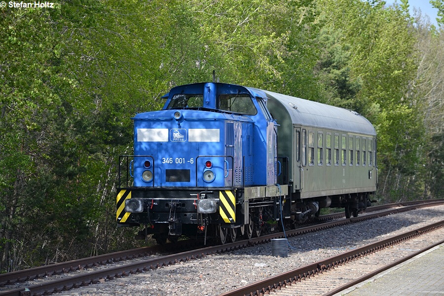 346 001 abgestellt fr Grubenbahnromantik Fahrten