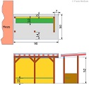 Plan fr den Wartebereich als Anbau am Bahnhofsgebude