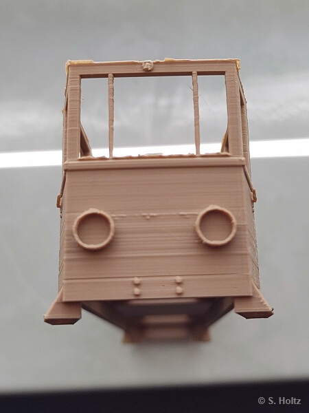 3D gedrucktes Gehäuse für Triebwagen