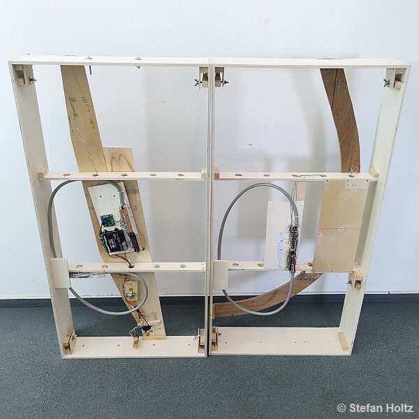 Module mit Gleisen und Verdrahtung